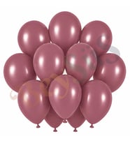 Rosewood Renk Lateks Retro Balon (30 cm) - 12 Adet