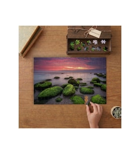 Muhteşem Deniz Manzarası Tasarımı 240 parça Ahşap Puzzle Ahşap Kutuda MP03678