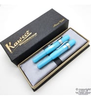 Kaweco Kalem Seti Frosted Mavi Classic Sport  Dolma Kalem + Roller Kalem Set  İsme Özel Kalem
