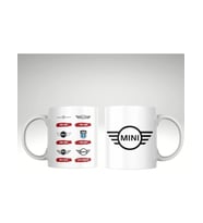 Applucky Mini Logo Tarihçesi Baskı Kupa Bardak (Beyaz)
