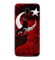 Samsung J6 Plus J7 Prime J7 Pro M20 Kılıf Desenli Silikon Wolf and Moon 2 1381