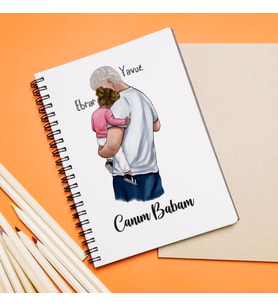 Canım Babam Tasarımlı Defter Kişiye Özel