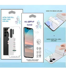 Samsung Galaxy J5 PRİM - NANO Ekran Koruyucu HD Şeffaf  + NANO Arka Kaplama SET Ultra İnce Esnek