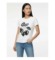 Koton Kiraz Baskılı Ekru Kadın T-Shirt 6SAL10075IK