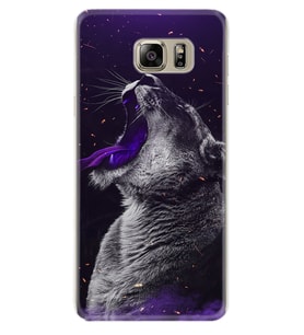 Samsung S7 Edge S20 Fe Plus Ultra S21 S22 Kılıf Desenli Silikon Purple Leopar 1750
