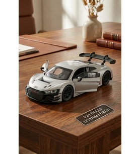 Motormax 1:24 Audi R8 LMS GT3 Diecast Model Araba Lisanslı - Gümüş Gri Metal Koleksiyonluk Oyuncak