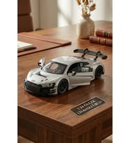 Motormax 1:24 Audi R8 LMS GT3 Diecast Model Araba Lisanslı - Gümüş Gri Metal Koleksiyonluk Oyuncak