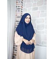 Gölgeli sufle hijab khimar tesettür pratik sufle (B.Lacivert)