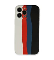 Apple İphone 13 Pro Kılıf Ebruli Lansman Silikon - Beyaz-siyah