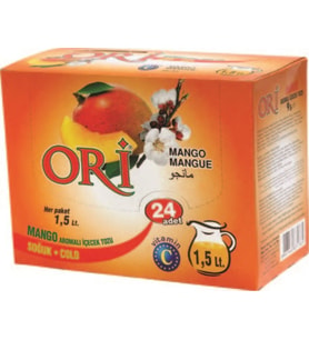 ORİ MANGO AROMALI SOĞUK İÇECEK TOZU 9 GR X 24 PAKET