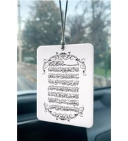 Ayet’el Kürsi Araba Aynası Süsü – 9x6 cm MDF / Pleksi İslami Araç Aksesuarı