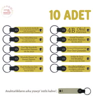 Sarı & S Kahve, Söz Organizasyonlarında Sunulacak, 10’lu Set, Kişiselleştirilebilir Deri Anahtarlık