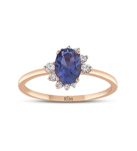 0.95 Karat Laboratuvar Pırlanta London Blue Yüzük - HRD Sertifikalı
