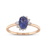 0.95 Karat Laboratuvar Pırlanta London Blue Yüzük - HRD Sertifikalı