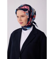 Belli Twill İpek Desenli Eşarp 4316D