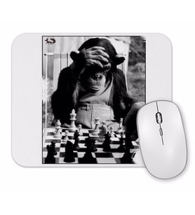 Monkey Chess Maymun Santranç Mouse Pad