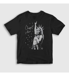 Presmono Unisex Çocuk Siyah Lady Liberty Müzik Chappell Roan T-Shirt 498091tt