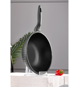 Döküm Wok Tava 28 cm, Dayanıklı ve Şık Mutfak Gereci