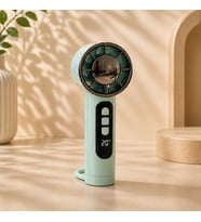 Dijital Ekranlı Mini Fan USB Şarjlı Taşınabilir Sessiz Güçlü El Fanı Premium Tasarım