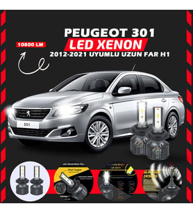 Peugeot 301 2012-2021 Uzun Far Uyumlu Şimşek Etkili Led Xenon Premium Series H1