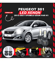 Peugeot 301 2012-2021 Uzun Far Uyumlu Şimşek Etkili Led Xenon Premium Series H1