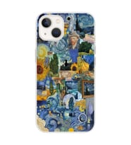 Iphone 14 Plus Uyumlu Vincent Van Gogh Sanatsal Tasarımlı Şeffaf Telefon Kılıfı