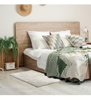 AGKHOME Orijinal Amerikan Shaggy Halı - 80 x 120 cm - Süper Beyaz