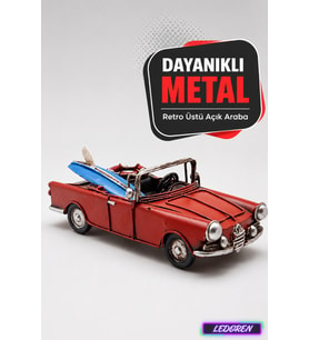 Dekoratif Nostaljik Metal Klasik Surf Arabası Vosvos Maketi Ev Ofis Hediyelik C1634