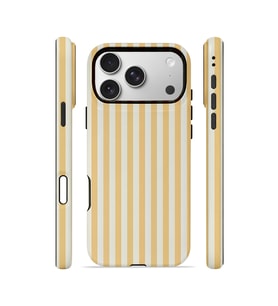 iPhone 17 Pro Max Vorian Çift Katmanlı MagSafe Kılıf Vanilla Pinstripe