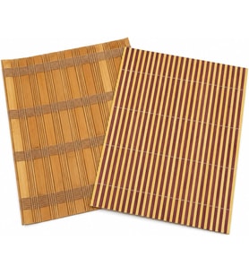 Bambu Amerikan Servis Sofra Altlığı 43 x 30 cm 2 mm Kalınlık Rulo Tasarım Masa ve Sunum Altlığı – Tekli, Karışık Renk