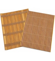 Bambu Amerikan Servis Sofra Altlığı 43 x 30 cm 2 mm Kalınlık Rulo Tasarım Masa ve Sunum Altlığı – Tekli, Karışık Renk