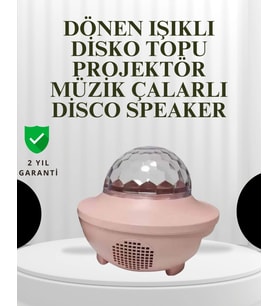 Sesle Etkileşimli Yıldız Projektörlü Gece Lambası – Bluetooth Hoparlörlü, Usb Girişli, Dönen Okyanus
