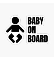 Baby On Board Arabada bebek var Sticker Etiket 19CM md1