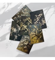 A6 (10,5x14,8 cm) Ağaç Dalları Temalı 6’lı Kağıt Seti  Scrapbook, Ajanda, Planlayıcı Kullanımına Uygun (Çok Renkli)
