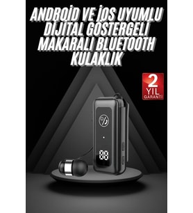 Makaralı Bluetooth Kulaklık Telefon Uyumlu Makaralı TF Kart Girişli Güç Göstergeli