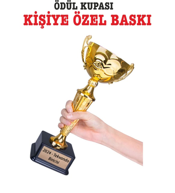 kişiye özel baskılı ödül kupası