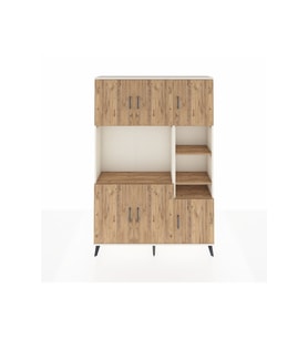 Arges Dolap 10 Raflı 6 Kapaklı 132x30x195 Aytaşı-Çam/Çam