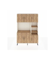 Arges Dolap 10 Raflı 6 Kapaklı 132x30x195 Aytaşı-Çam/Çam