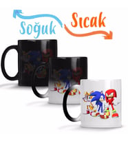 Knuckles Sonic Chaos Sihirli Kupa Bardak Porselen