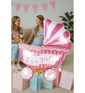 Folyo Balon 30'' inç 77 cm Bebek PUSET PEMBE Cinsiyet Partisi Baby Shower Bebek Partisi
