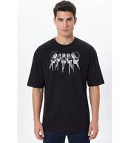 Podcast ve Mikrofon Baskılı Tişört - %100 Pamuk Unisex Bisiklet Yaka T-Shirt
