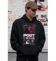 Özel Tasarım Post Malone Rapper Baskılı Unisex Oversize Şarkıcı Hoodie