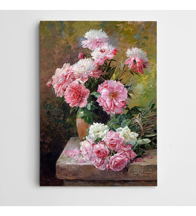 Pembe Çiçekler Kanvas Tablo