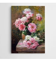 Pembe Çiçekler Kanvas Tablo