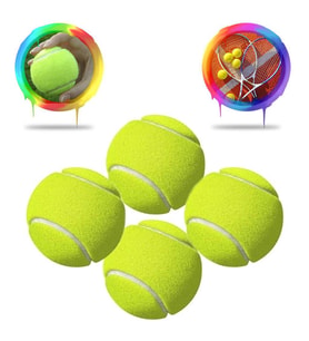 12 Adet Sarı Tenis Topu - Antrenman Tenis Topu - Masaj Topu (Renksiz)