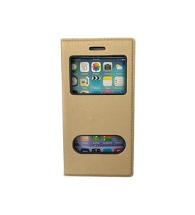 Jopus Galaxy J7 Plus ile Uyumlu Premium Kapaklı Kılıf Gold