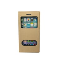 Jopus Galaxy J7 Plus ile Uyumlu Premium Kapaklı Kılıf Gold