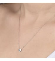 Ucarticaret S-warovski Taşlı Gümüş Kalp Bayan Kolye