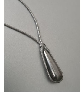 Obsidyen Doğaltaş İpli Kolye (Obye)