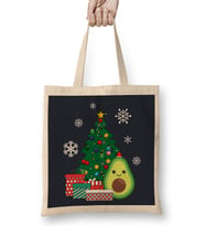 Happy Avocado Around The Christmas Tree Bez Çanta Uzun Saplı